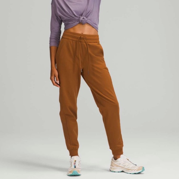 Lululemon Scuba High Rise Jogger Copper Brown Sz 10 French Terry - Picture 8 of 14